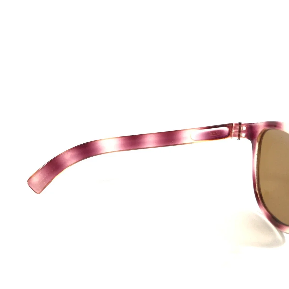 Vintage Sunglasses Pink Tortoise Frames with Brown Glass Lenses 55-18-129